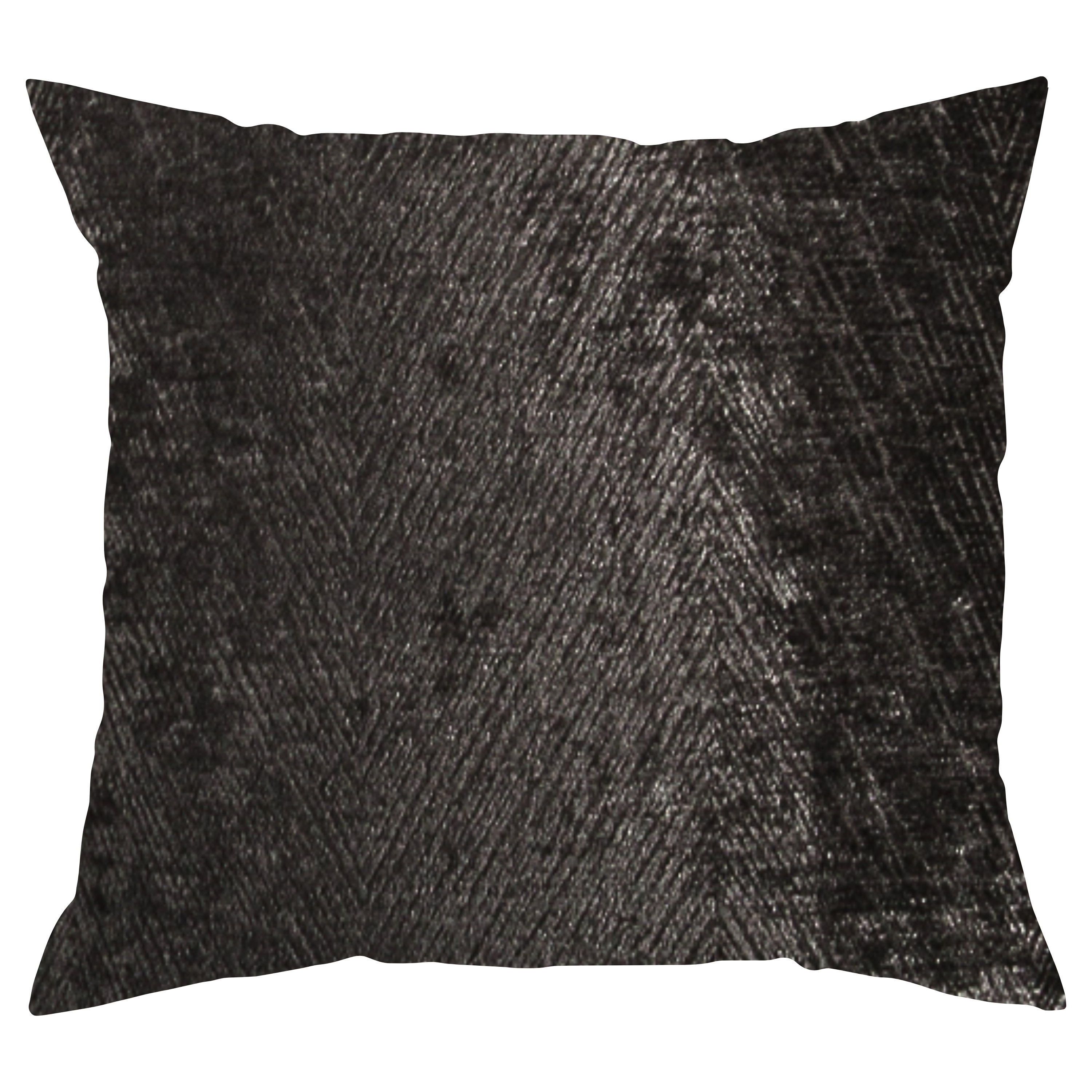 Charcoal Stripes Velvet Throw Pillow