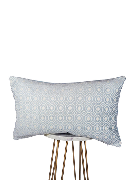 Powder Blue Quatrefoil Pillow