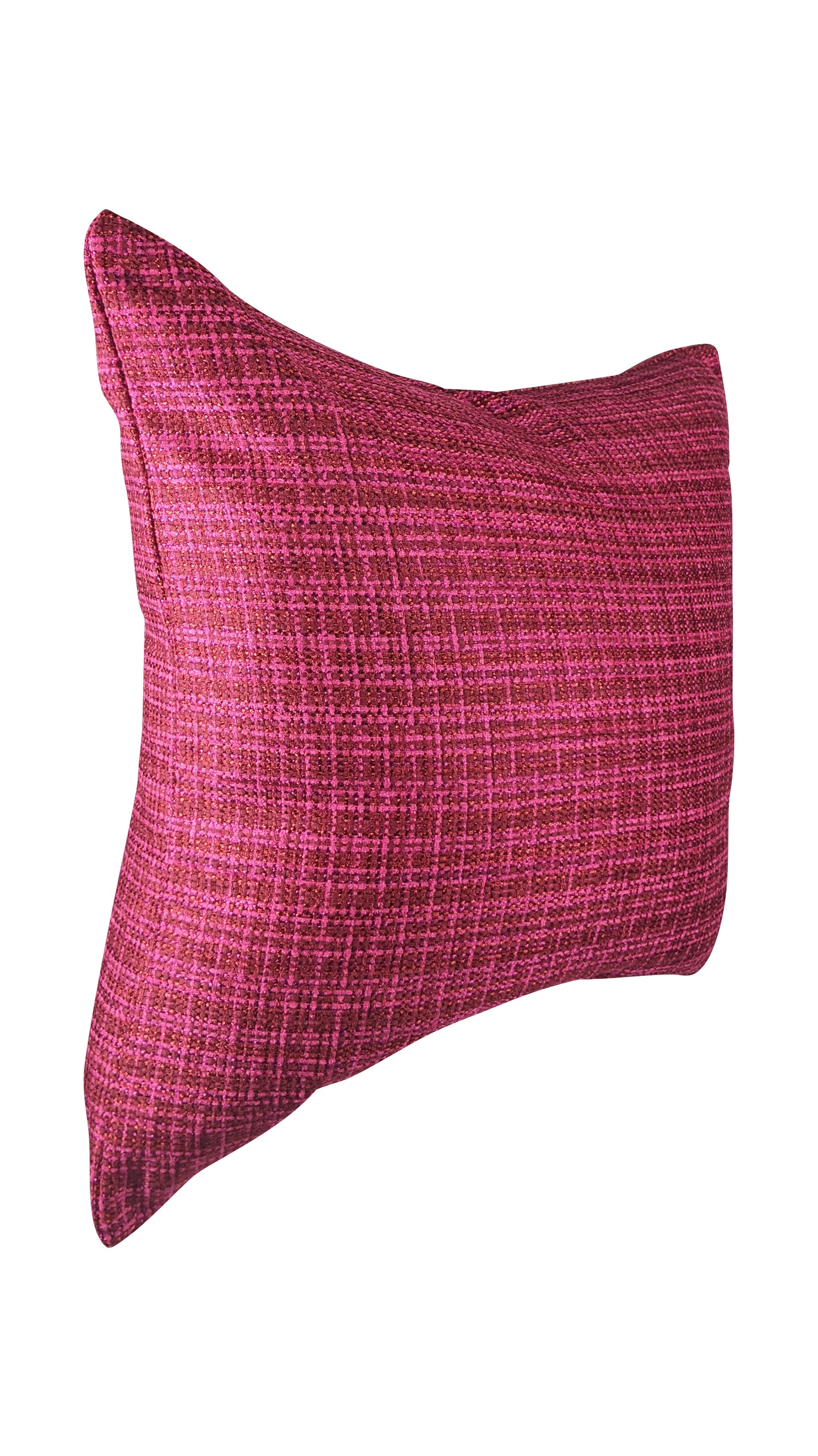 Raspberry and Hot Pink Plaid Pillow