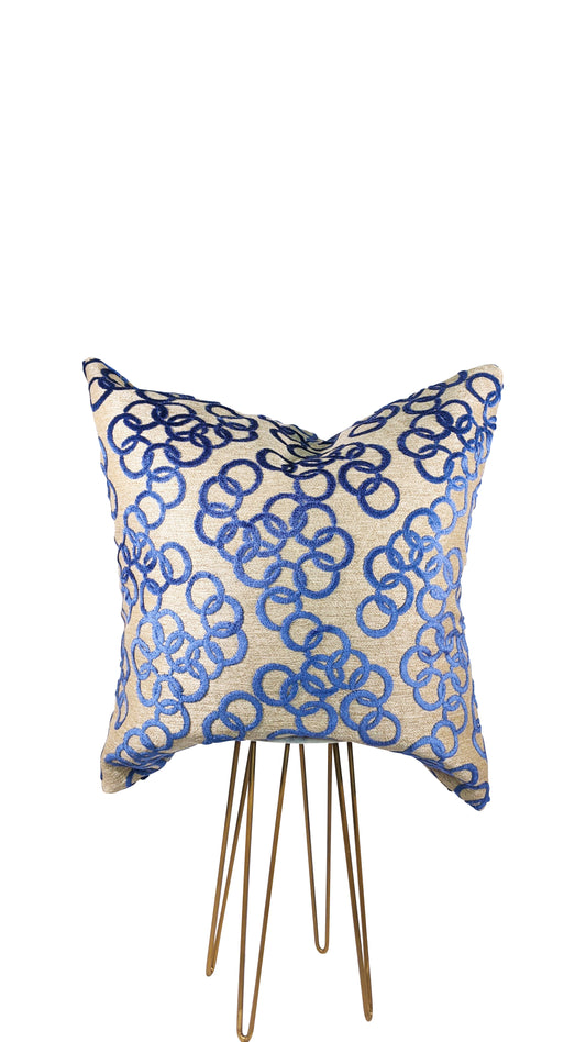 Sky Blue Circles Pillow