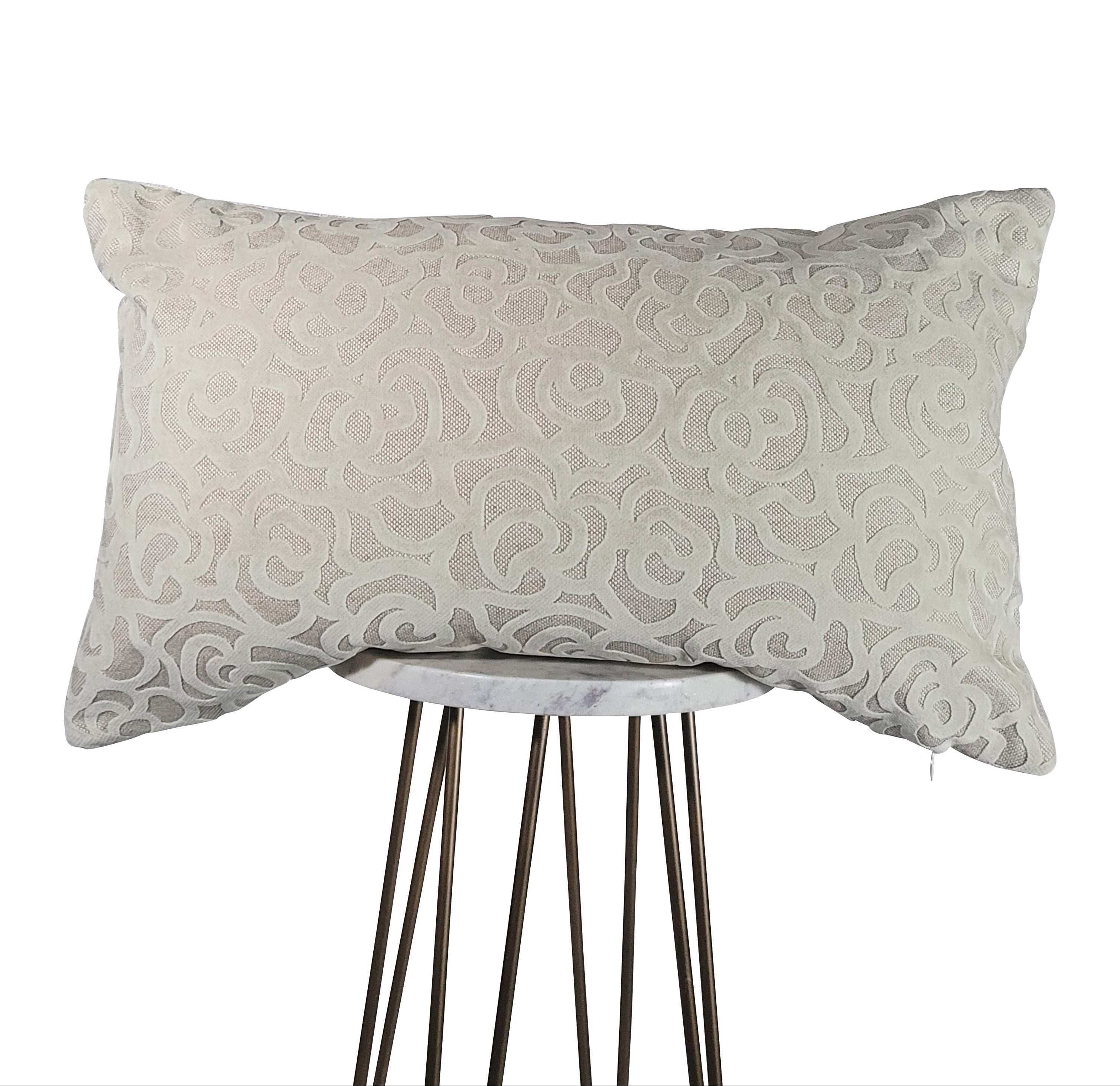 Beige Rosettes Pillow