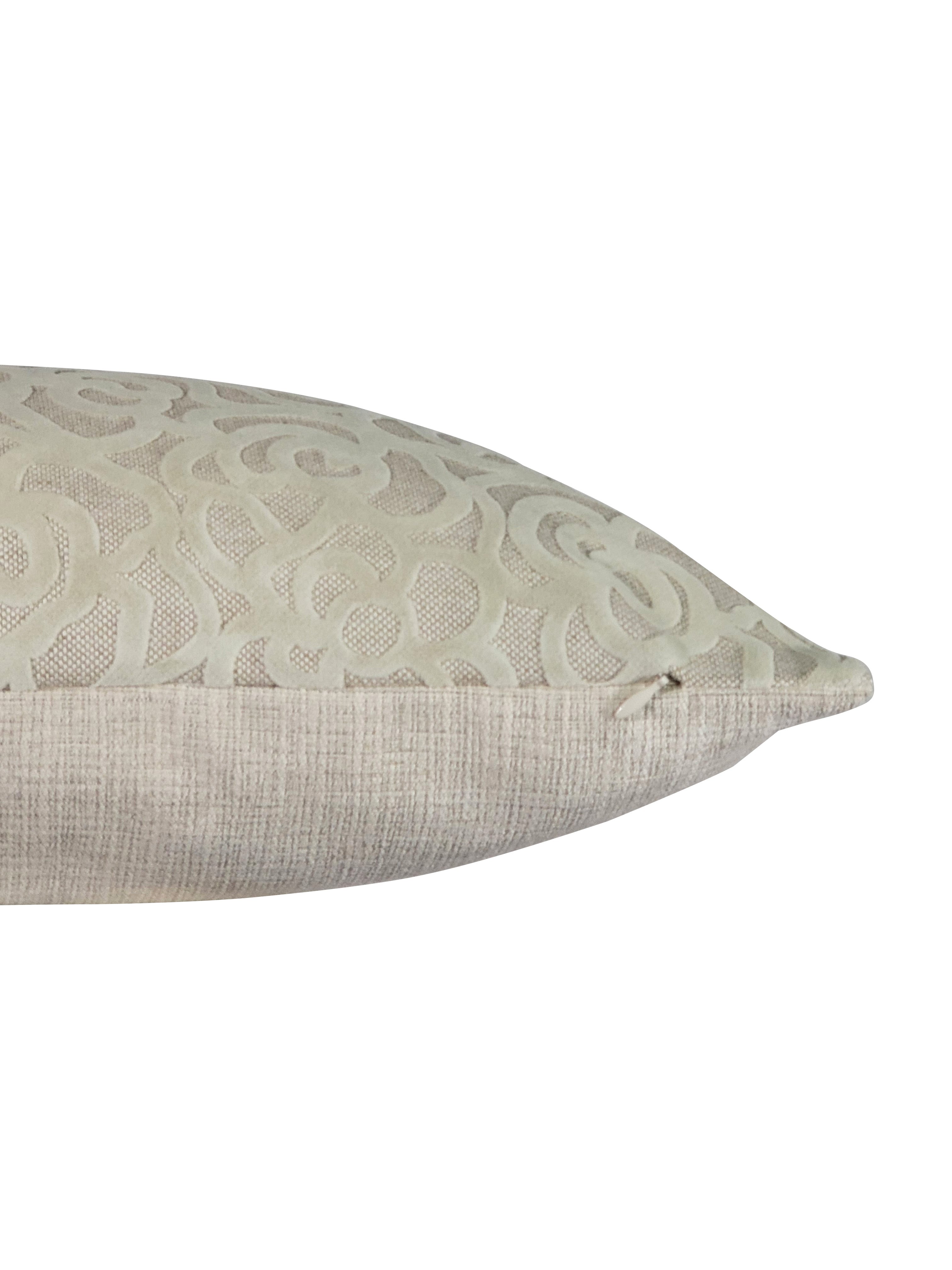 Beige Rosettes Pillow