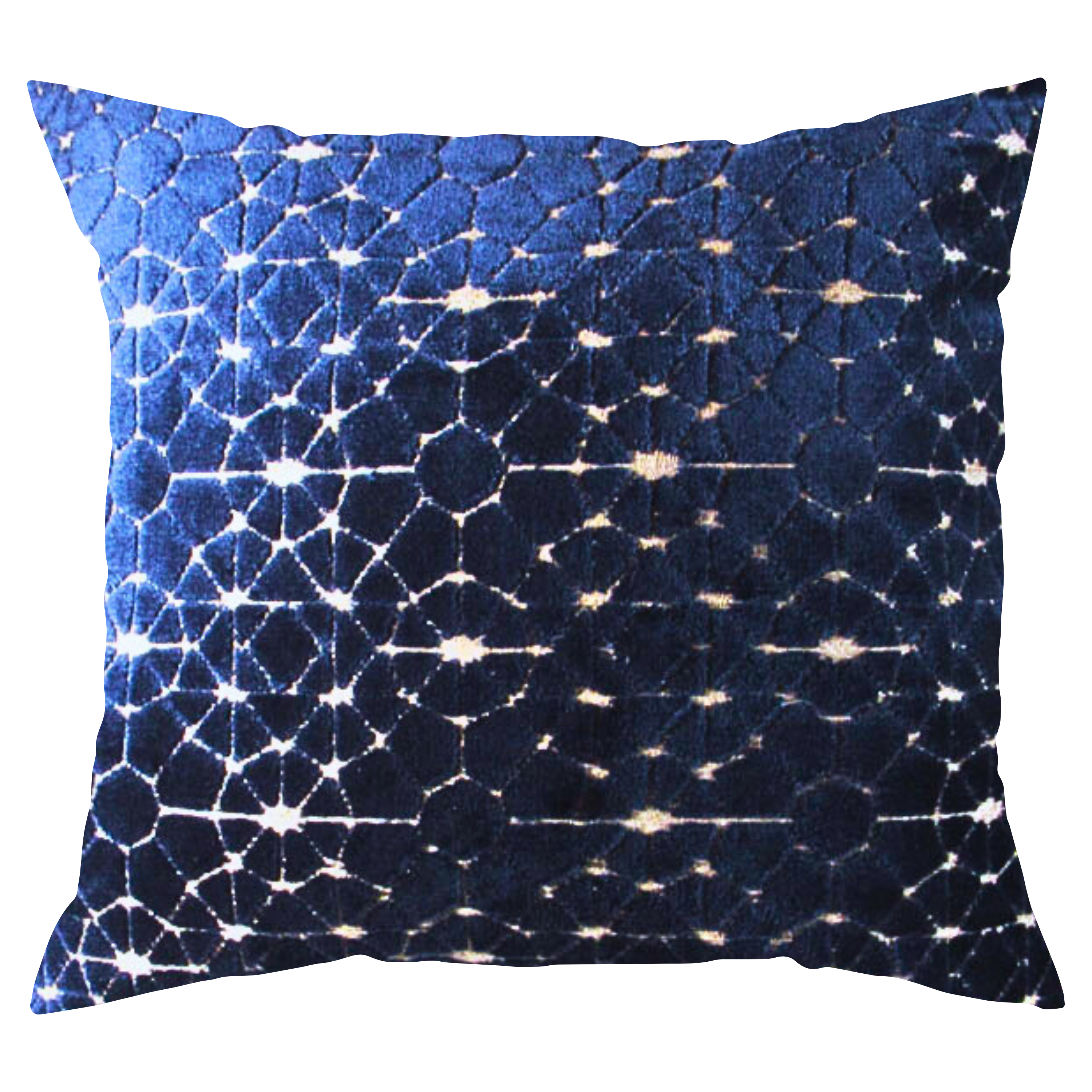 Blue Compass Pillow | Geometric Velvet Decorative Pillow Cover | Makena Decor