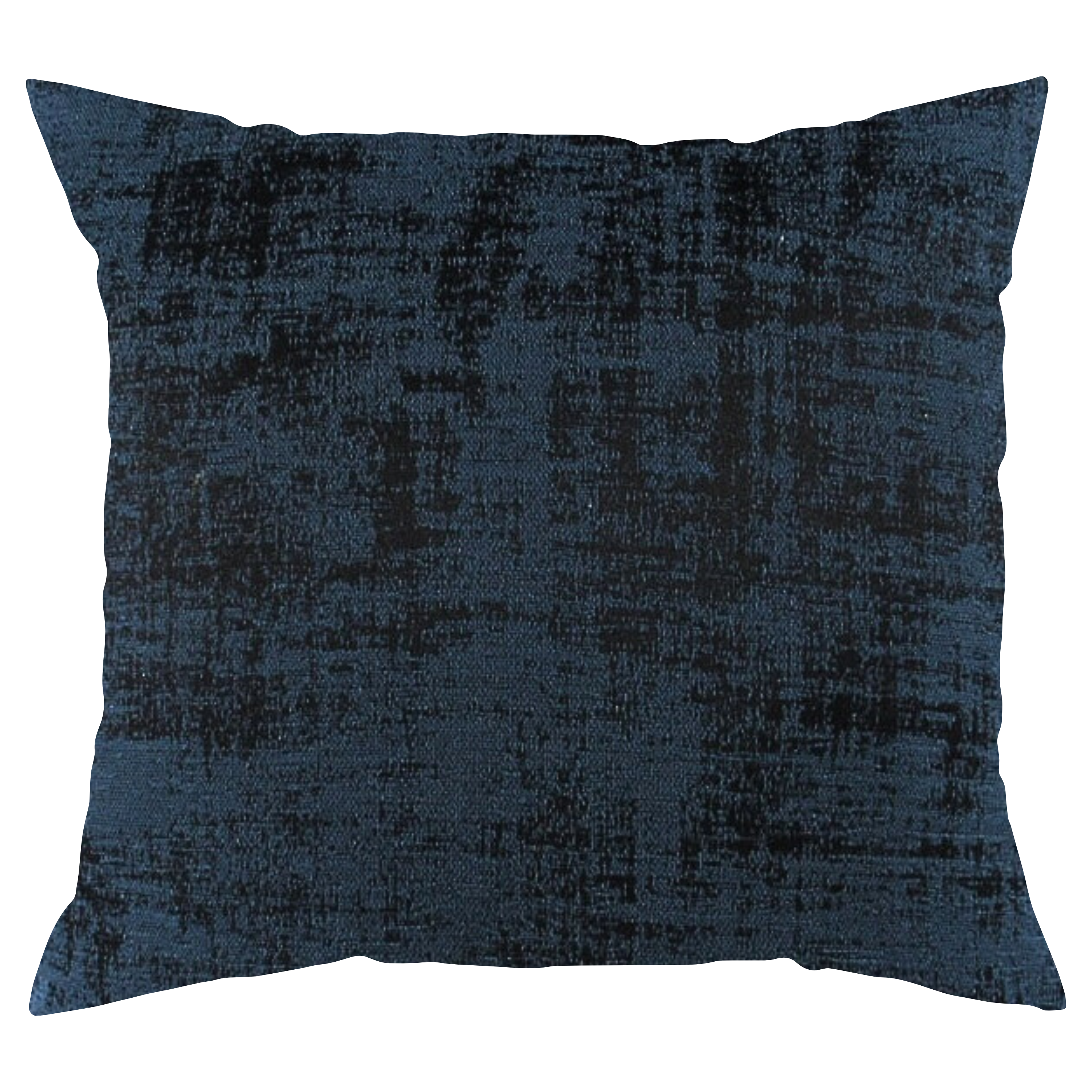 Blue strokes abstract decorative throw pillow, front view | Makena Decor