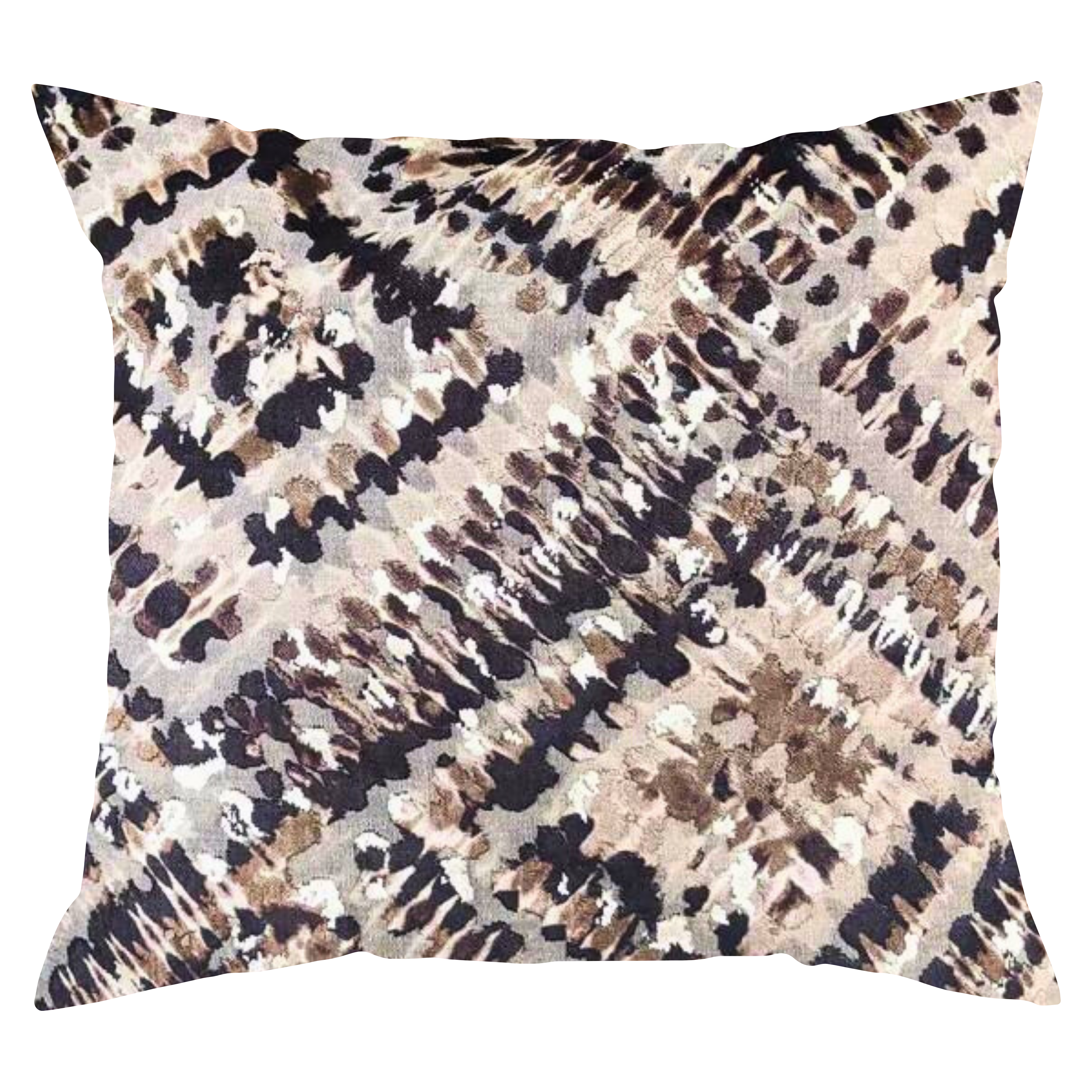 Decorative pillow with abstract pattern on a white background