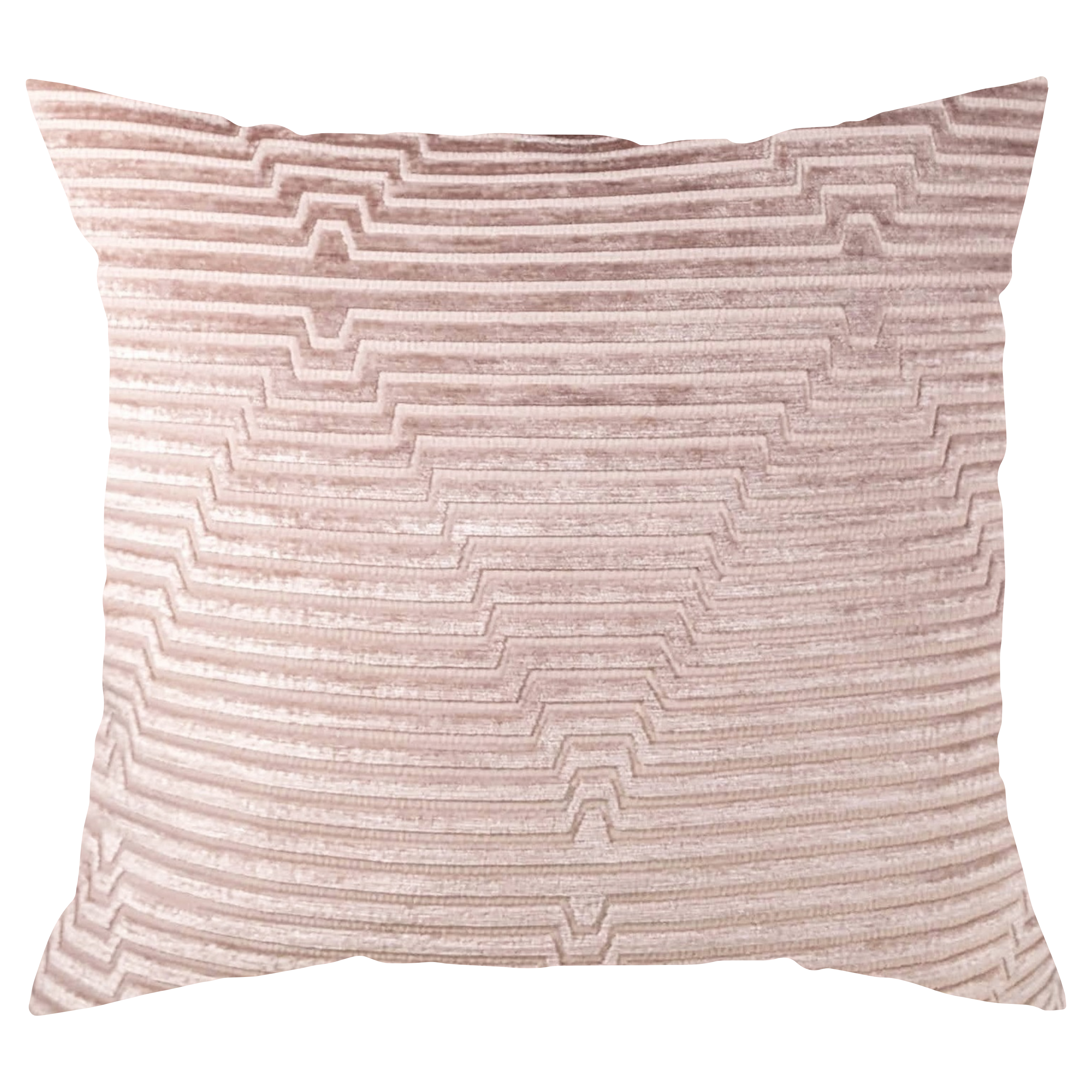 Decorative pillow with a textured pattern on a white background