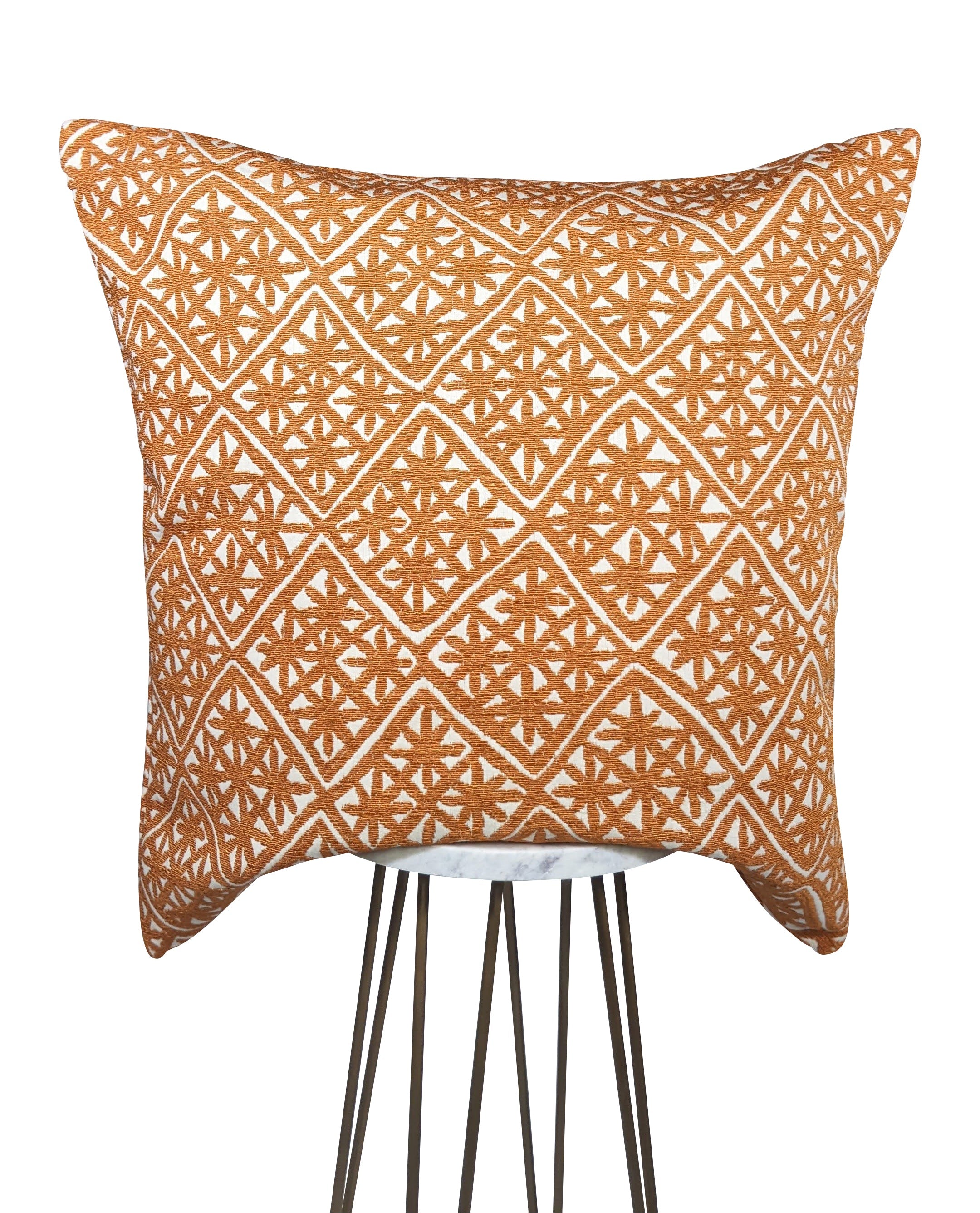 Orange Asterisks Pillow