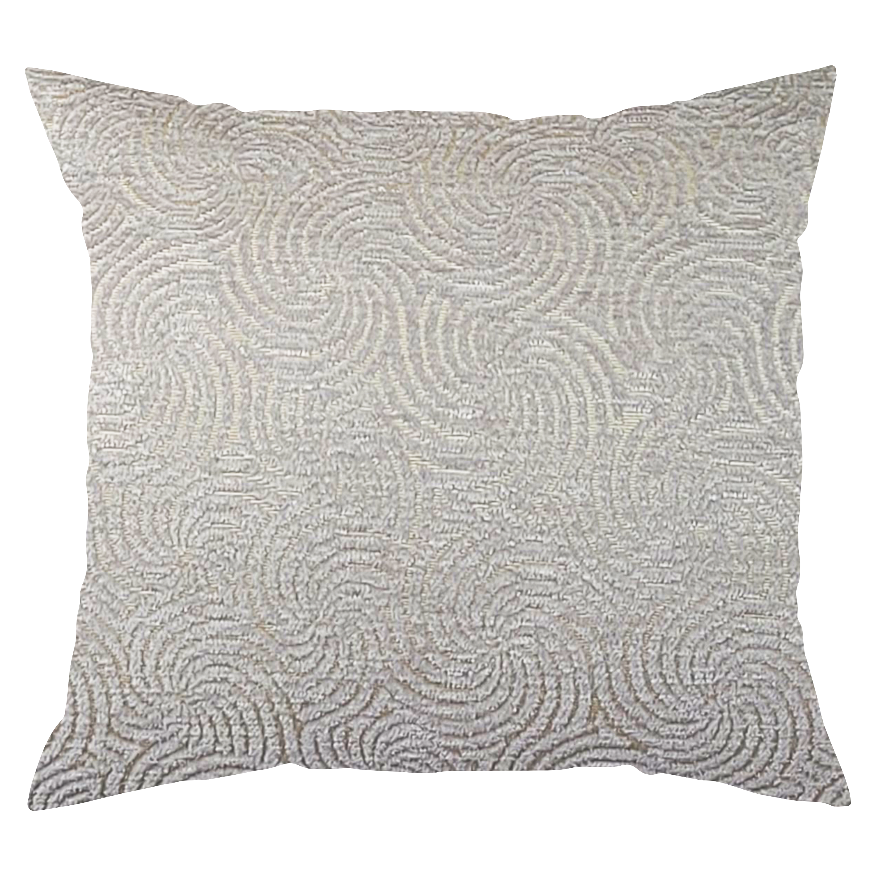 Silver Swirled Cut Velvet Pillow