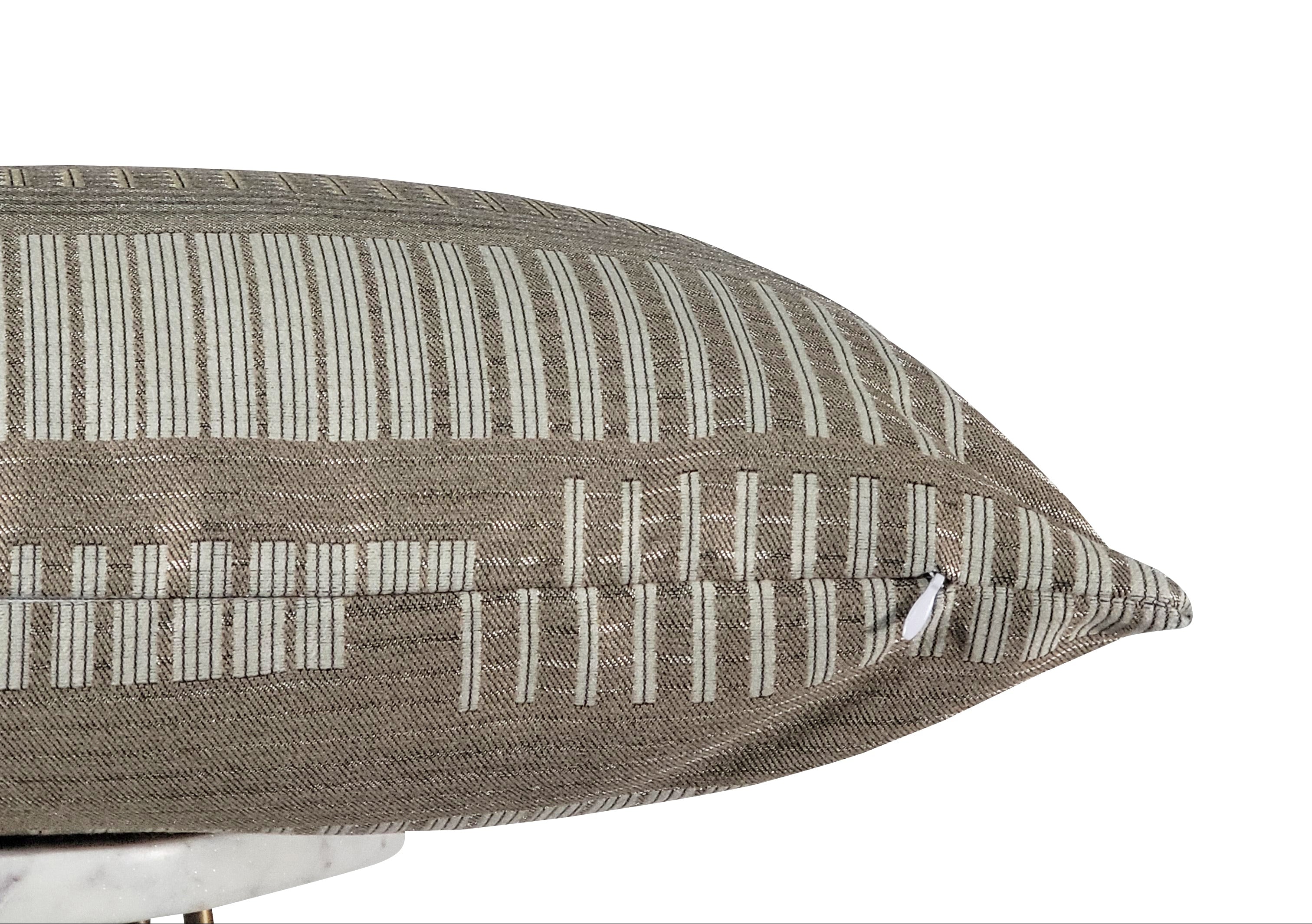 Metallic Striped Pillow