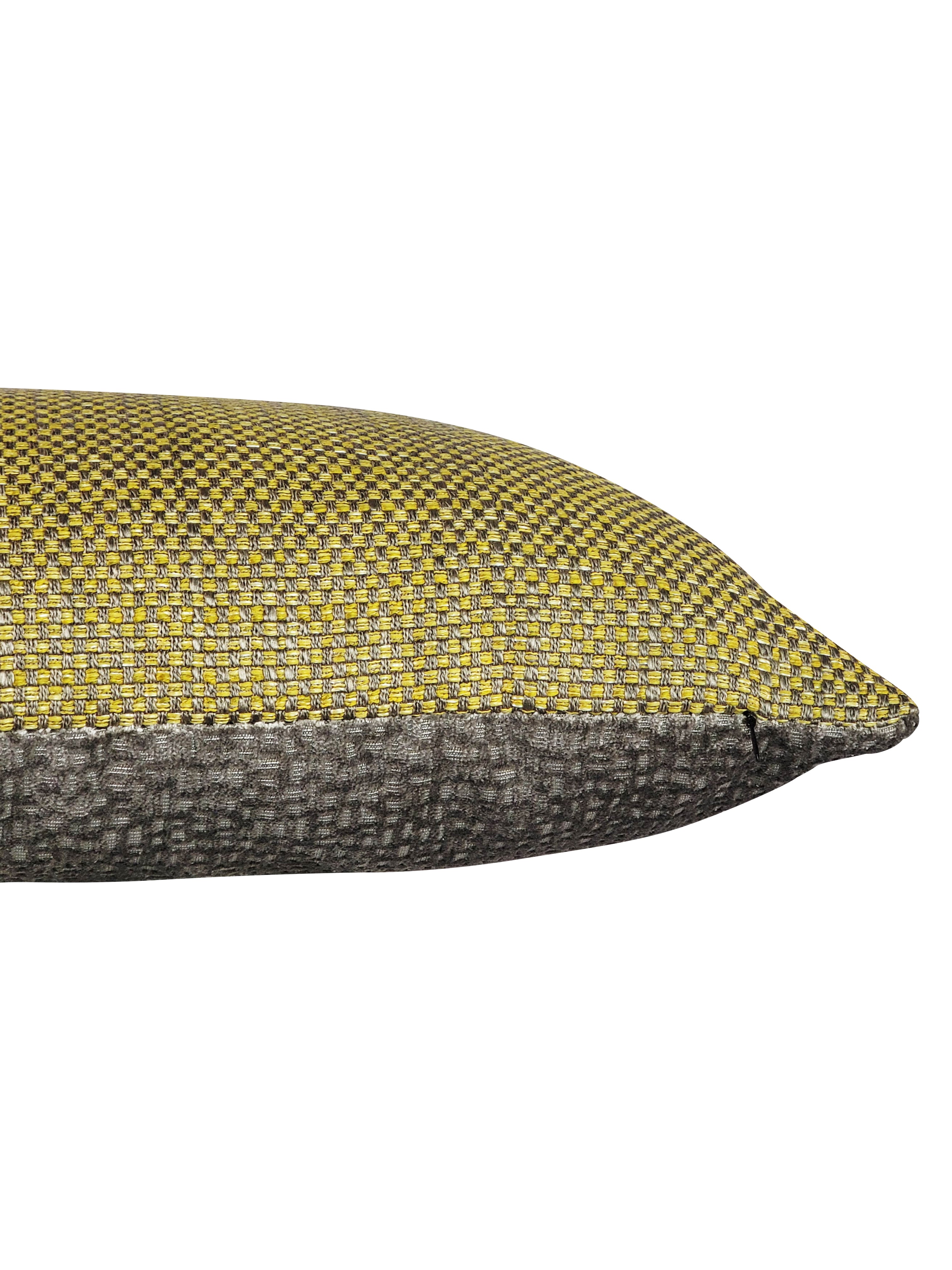 Mustard and Taupe Pillow