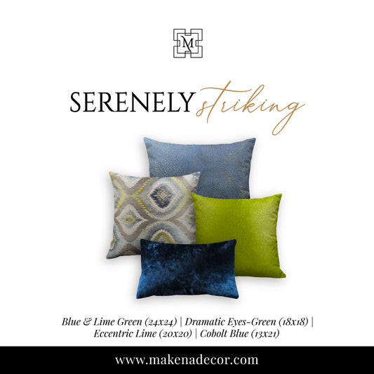 Serenely Striking Set | 4 Pillow Covers