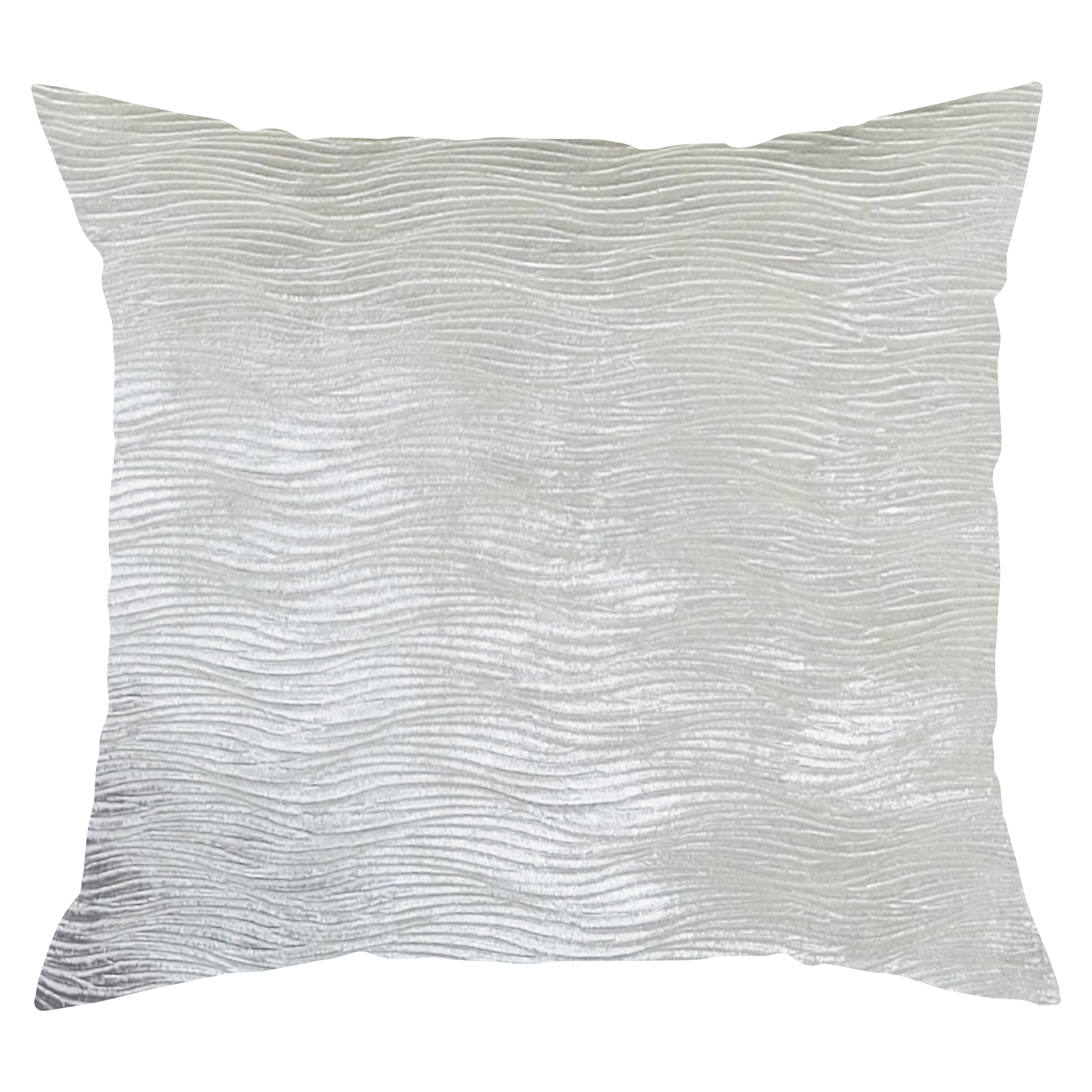 Textured pearl white pillow on a white background