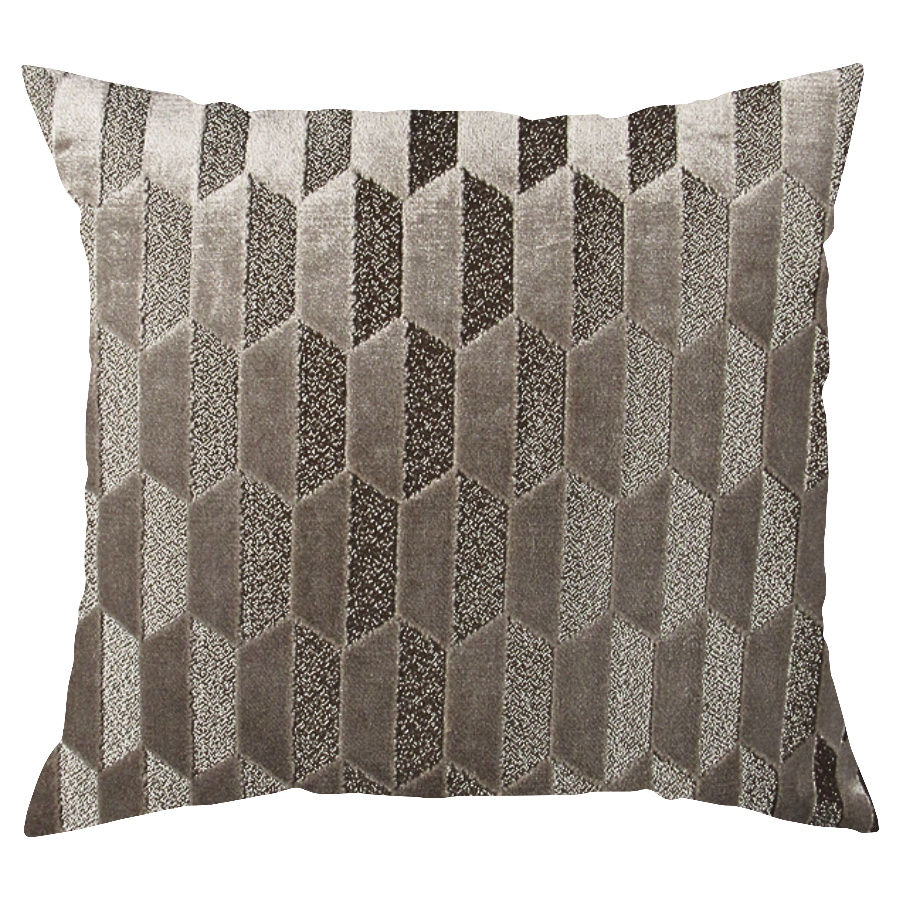 Taupe Hexagon Designer Throw Pillow | Neutral Geometric Decorative Pillow Cover | Makena Decor