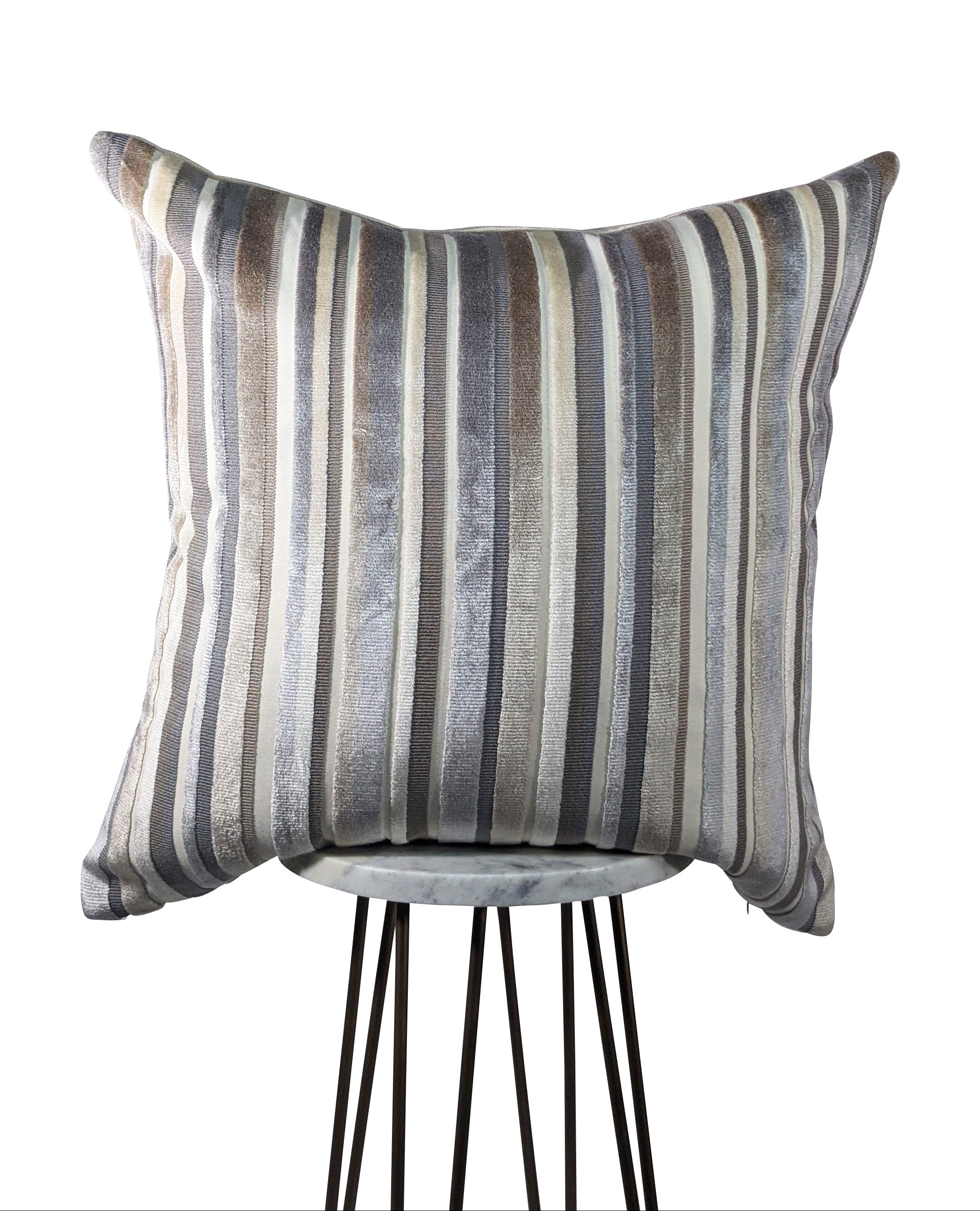 Toasted Almond Striped Pillow