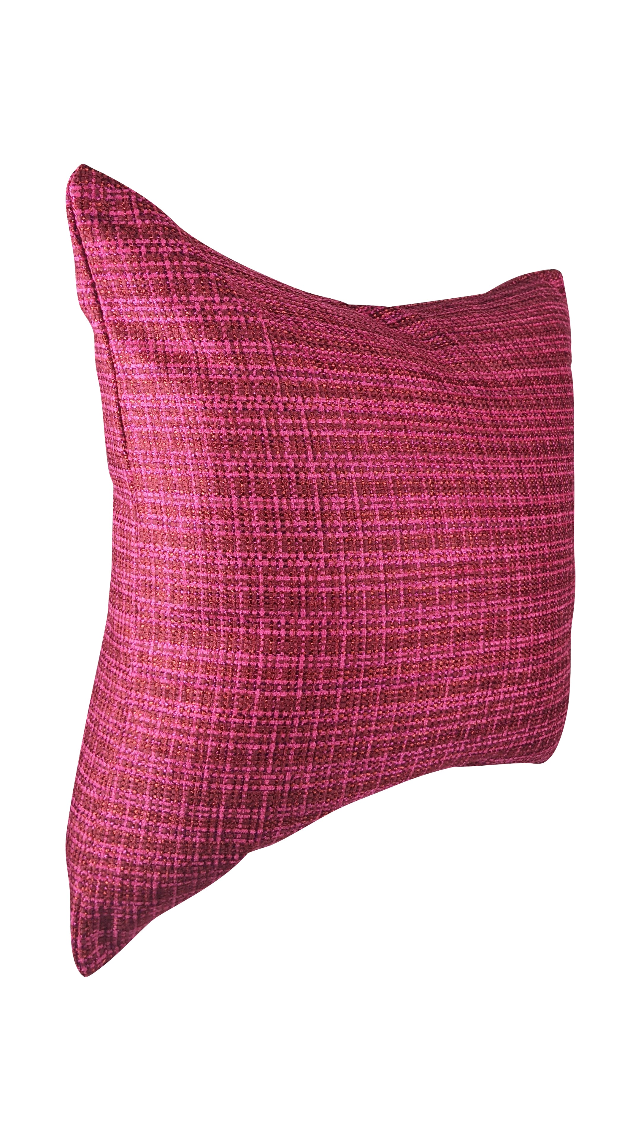 Raspberry and Hot Pink Plaid Pillow