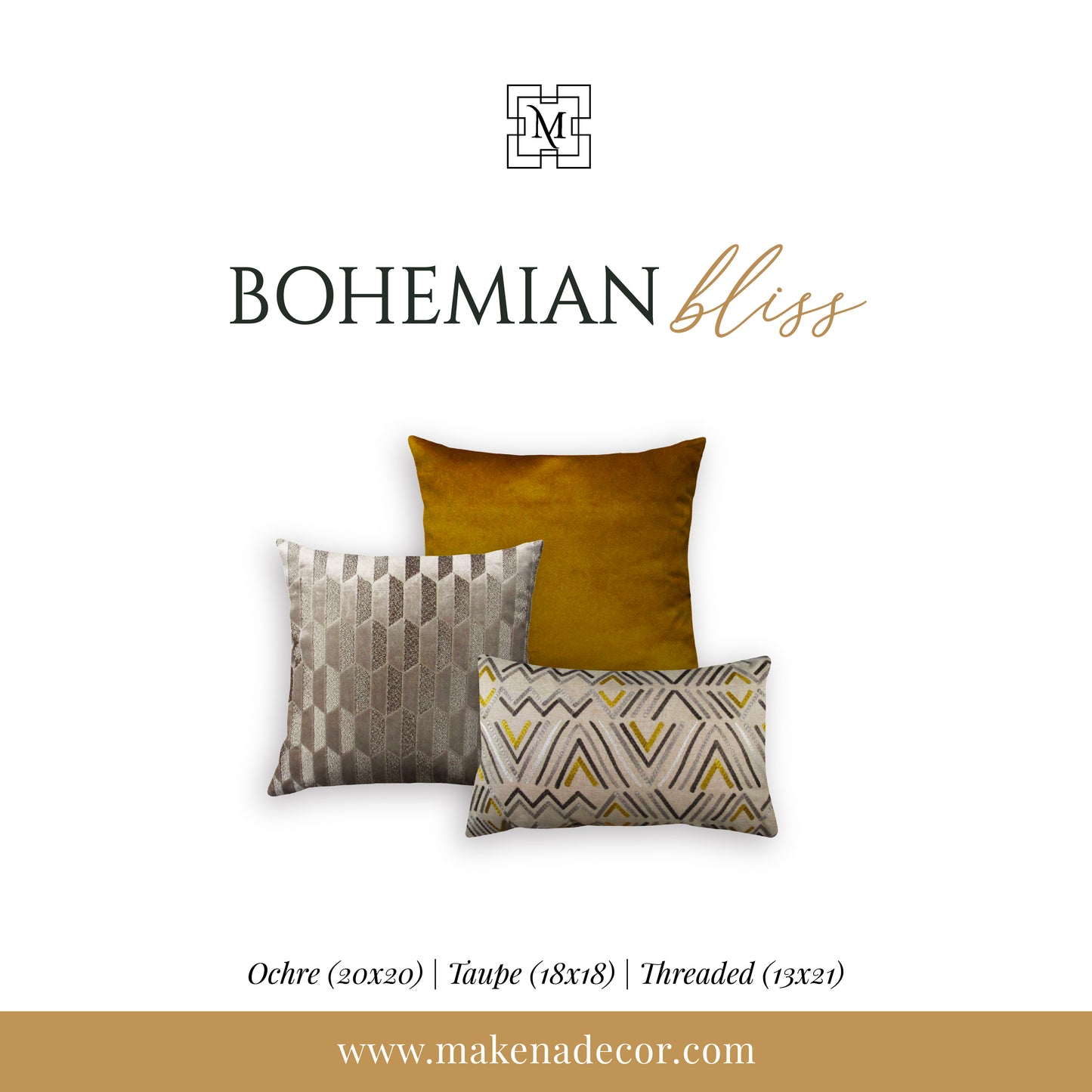 Bohemian Bliss Set | 3 Pillow Covers