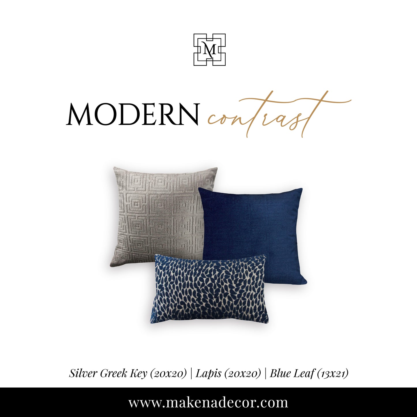 Modern Contrast Set | 3 Pillow Covers