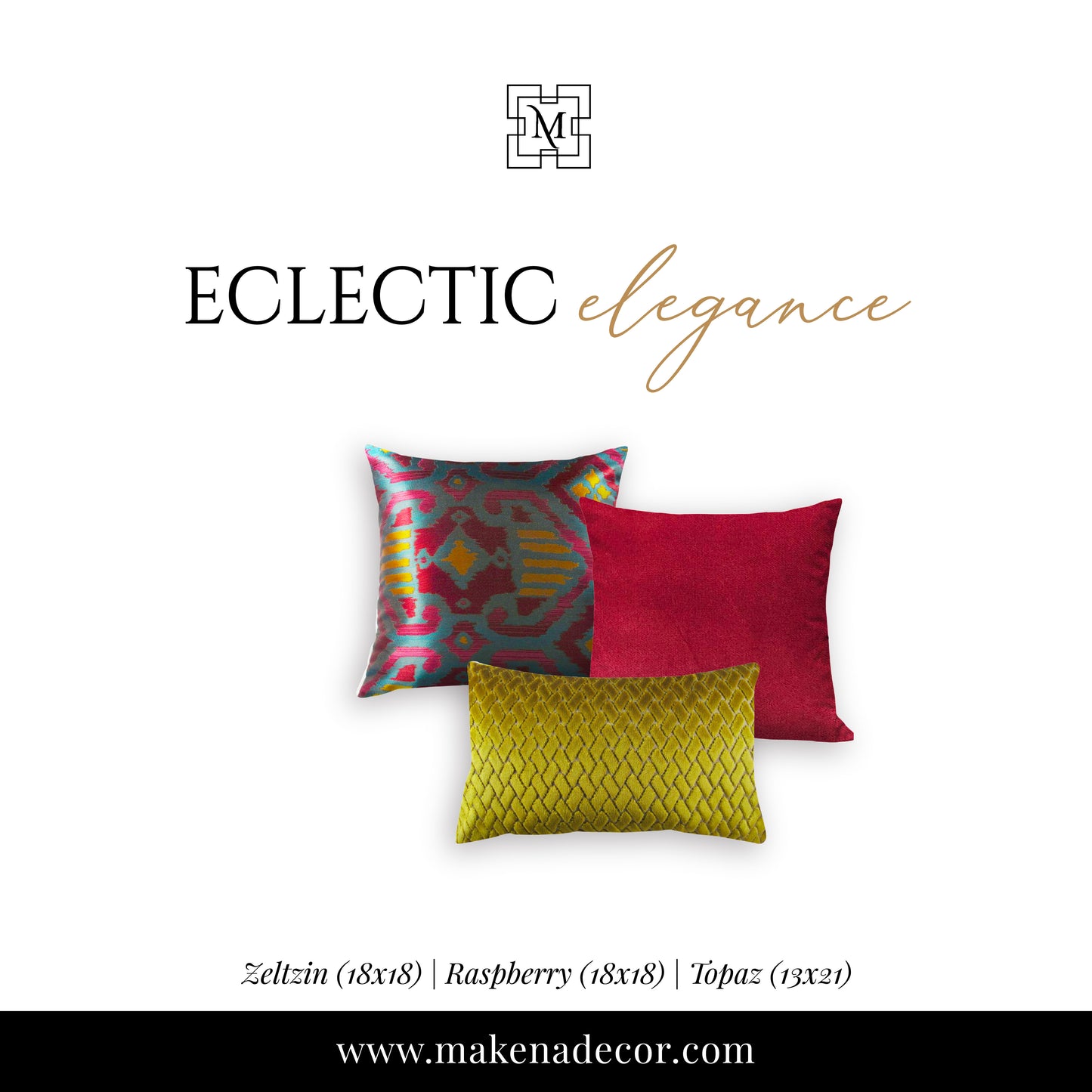 Eclectic Elegance Set | 3 Pillow Covers