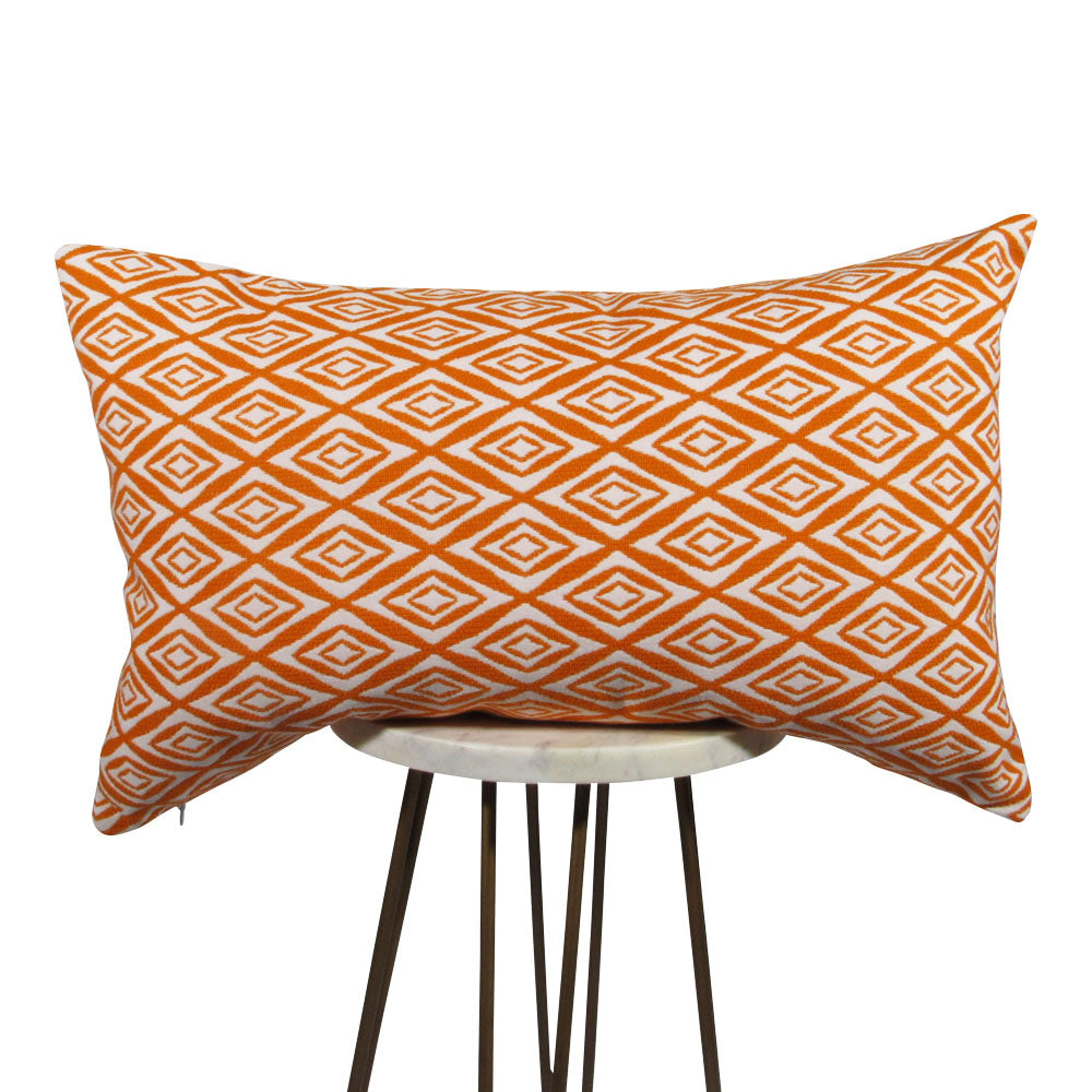Tangerine Diamonds Pillow