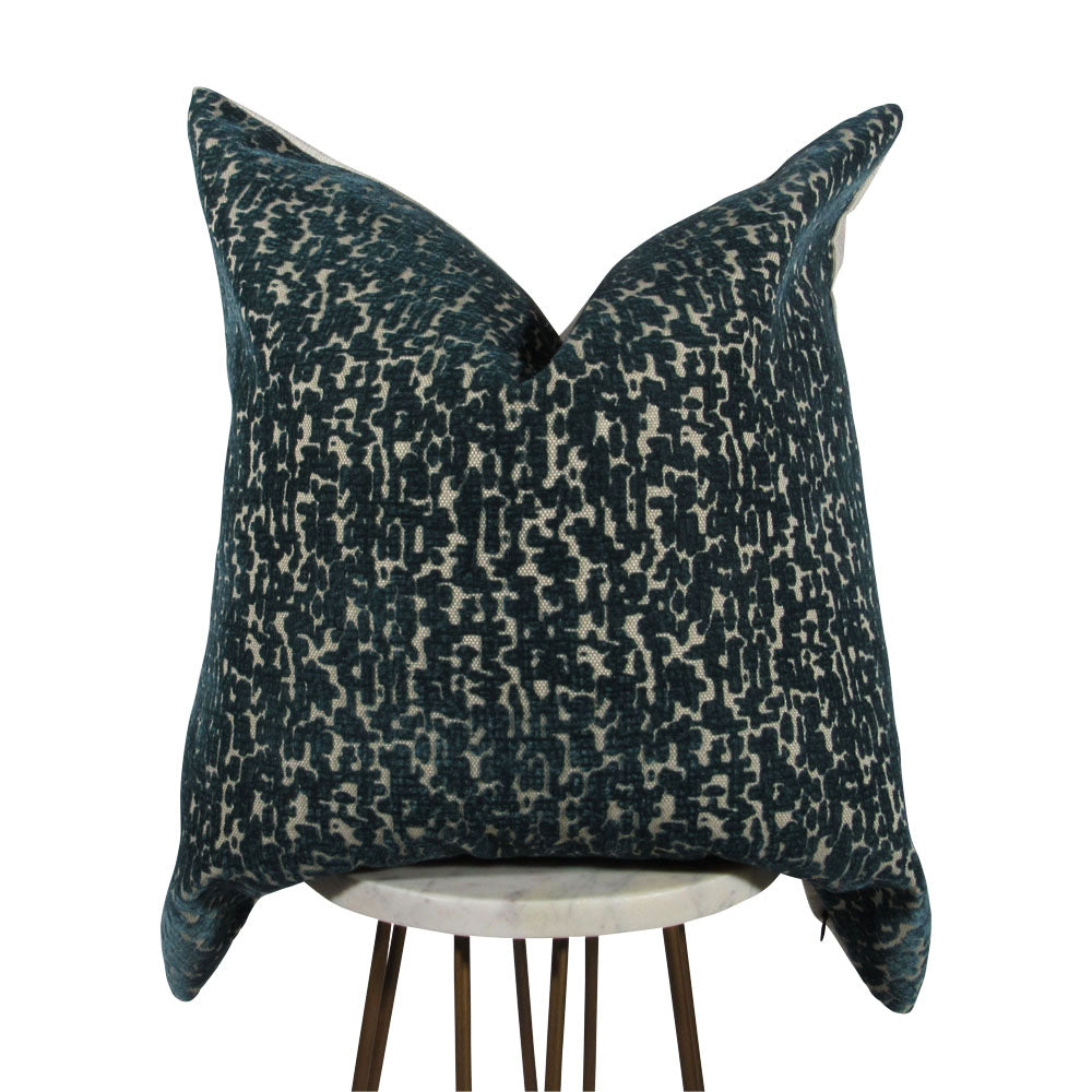 Abstract Teal Pillow | Teal Throw Pillows | Makena Decor