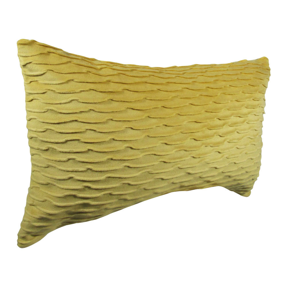 Canary Yellow Waves Pillow | Yellow Throw Pillows | Makena Decor