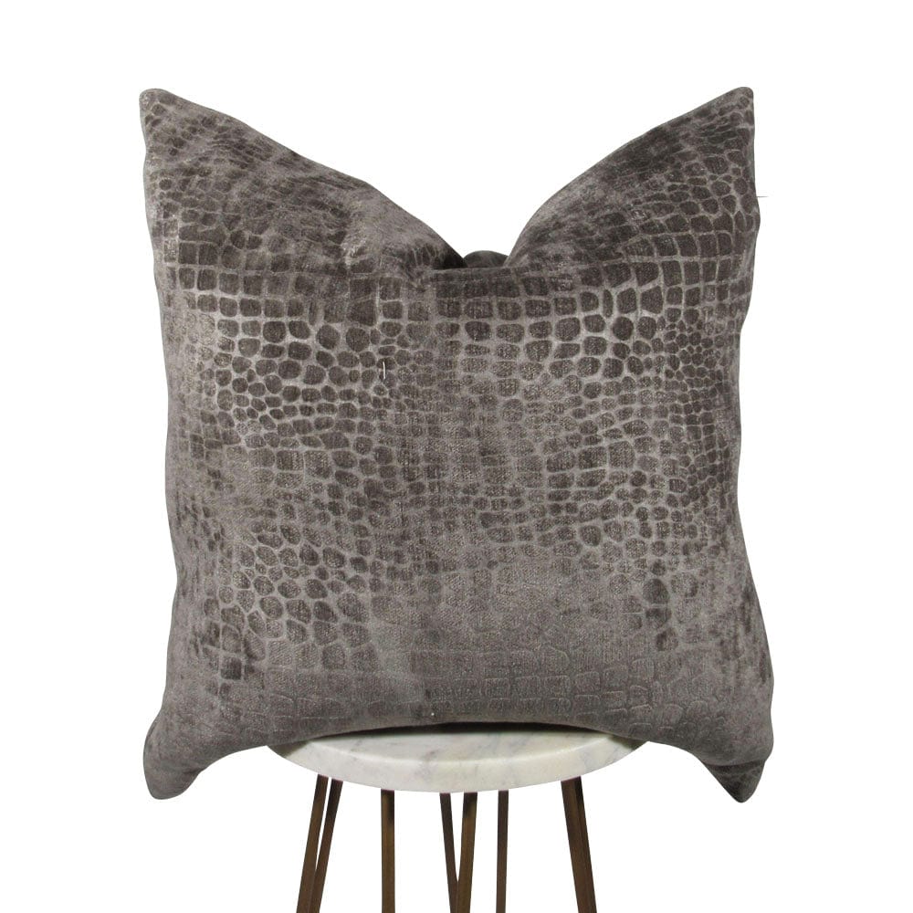 Wildly Gray Velvet Pillow