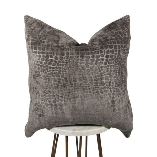 Wildly Gray Velvet Pillow