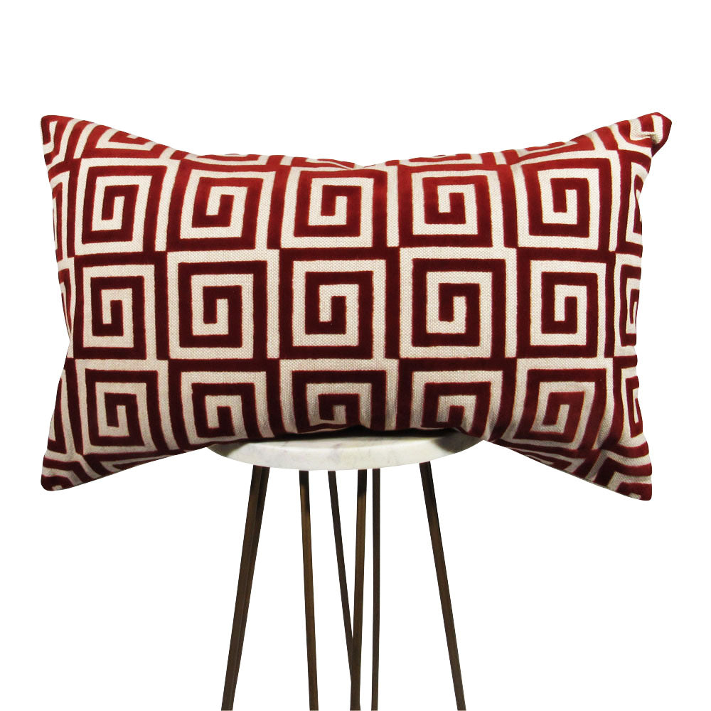 Greek Key Pillows | Burnt Orange Pillows | Makena Decor
