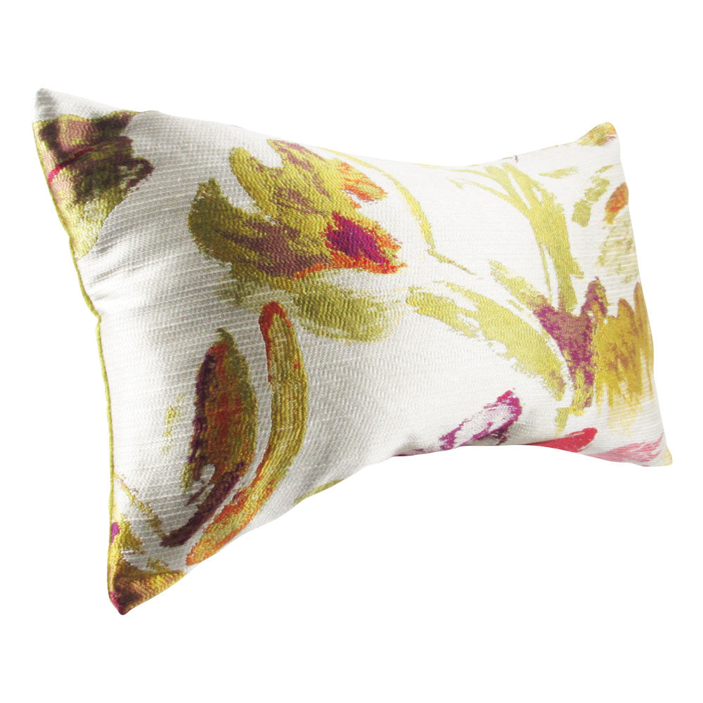Floral Throw Pillow | Floral Print Lumbar Pillows | Side-view