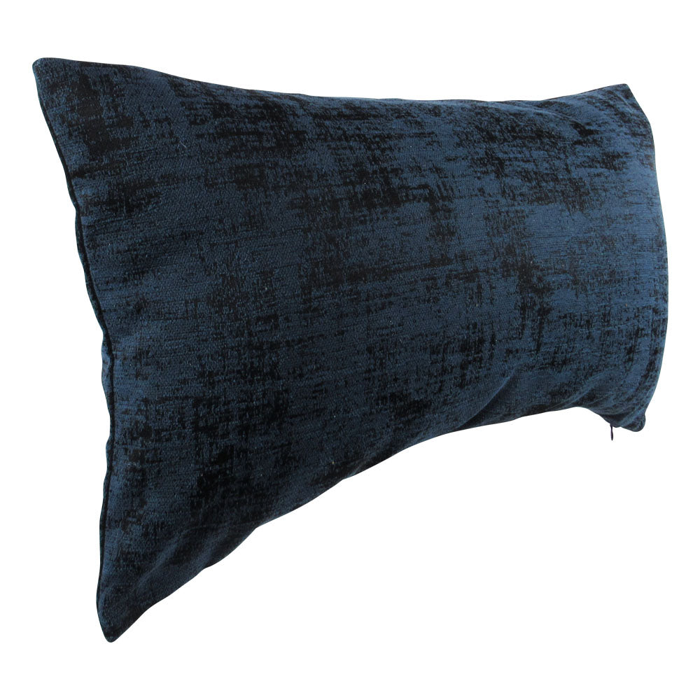 Blue Strokes Pillow | Blue Lumbar Pillow |sideview | Makena Decor