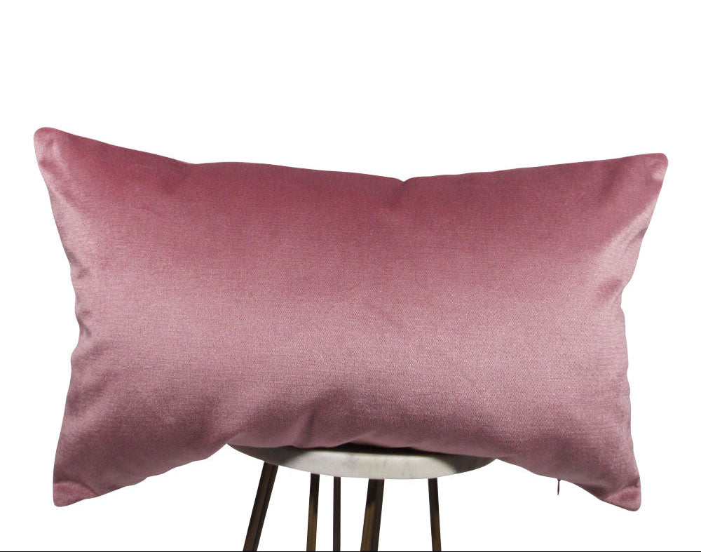 Bubble Gum Velvet Pillow | Pink Lumbar Pillow | Makena Decor