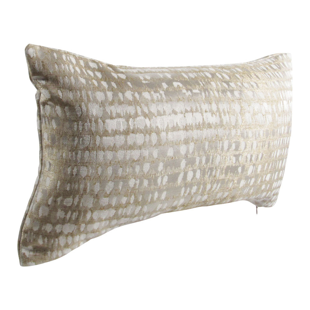 Gold Speckled Pillow | Gold and Cream Decorative Pillow | Makena Decor
