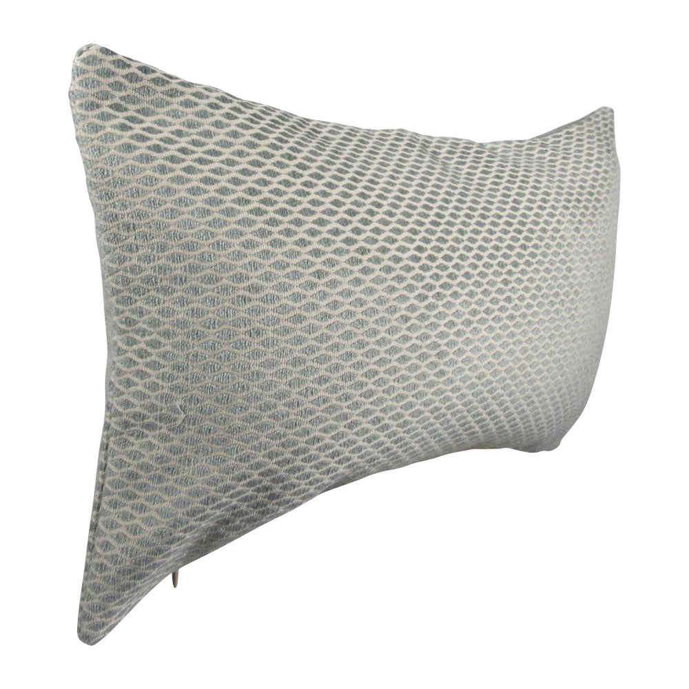 Mint blue velvet designer side view pillow | Makena Decor