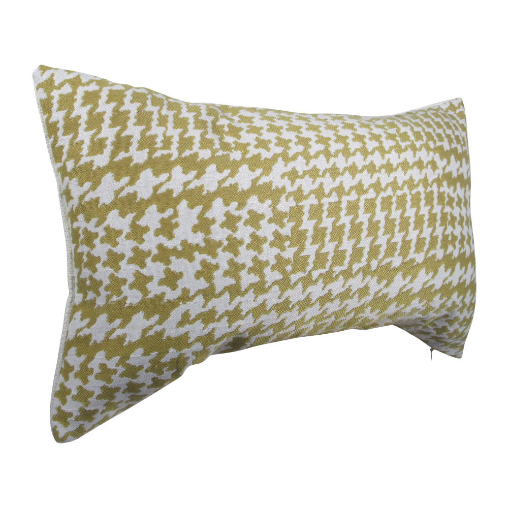 Mustard houndstooth pillow | Makena Decor