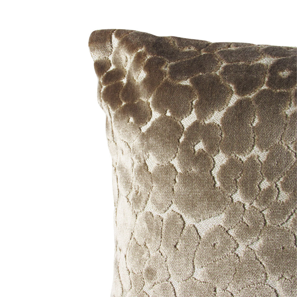 upclose view of animal print tamed pillow