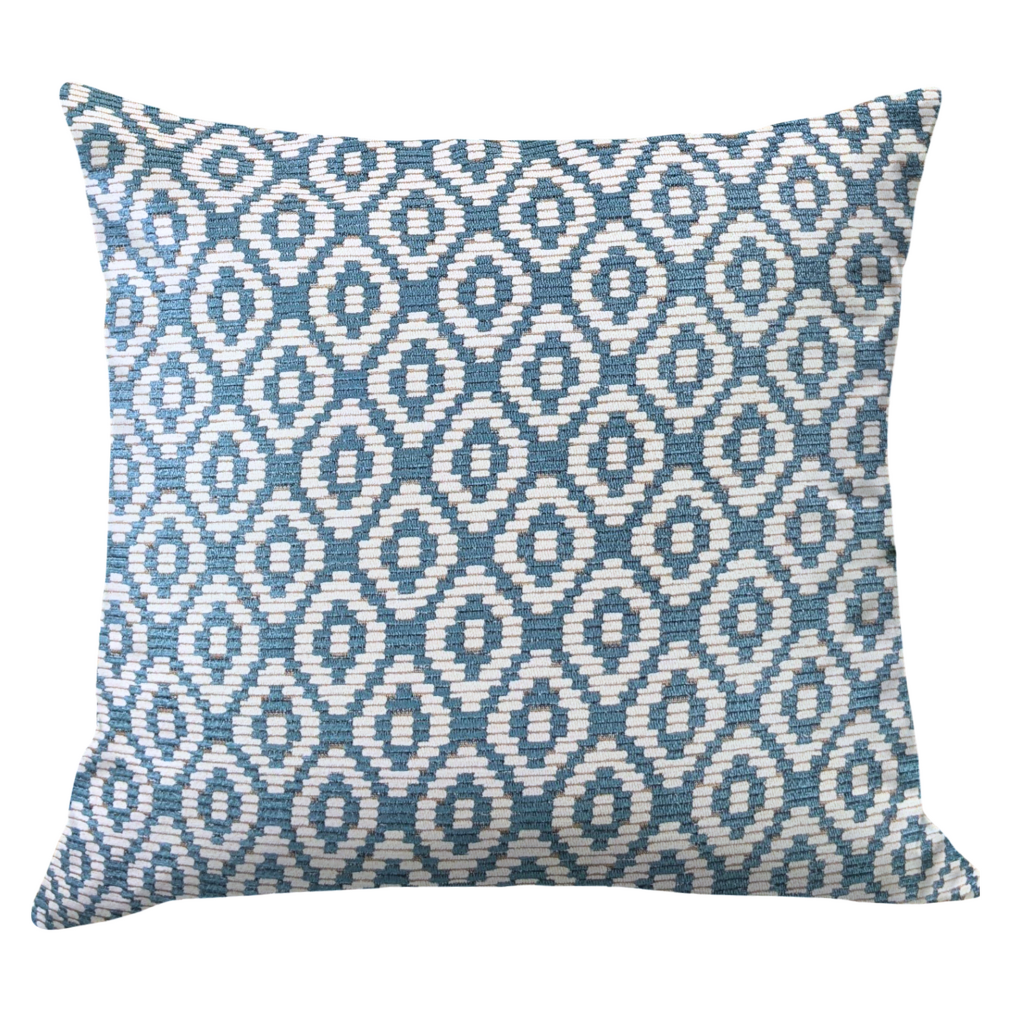 Teal and Beige Geometric Pillow