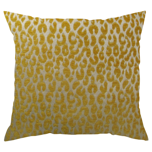 Golden Yellow Leopard Pillow