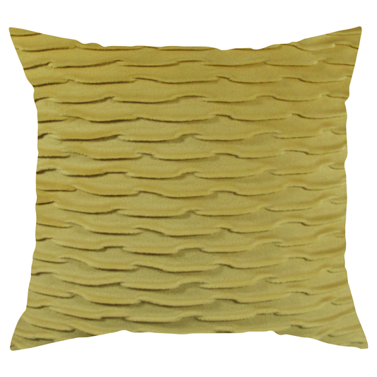 Canary Yellow Waves Throw Pillow