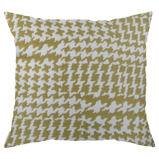 Mustard Houndstooth Pillow