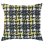 Lime Green Houndstooth Pillow