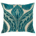 Teal Damask Pillow