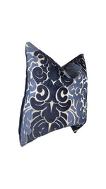 Navy Blue Swirls Pillow