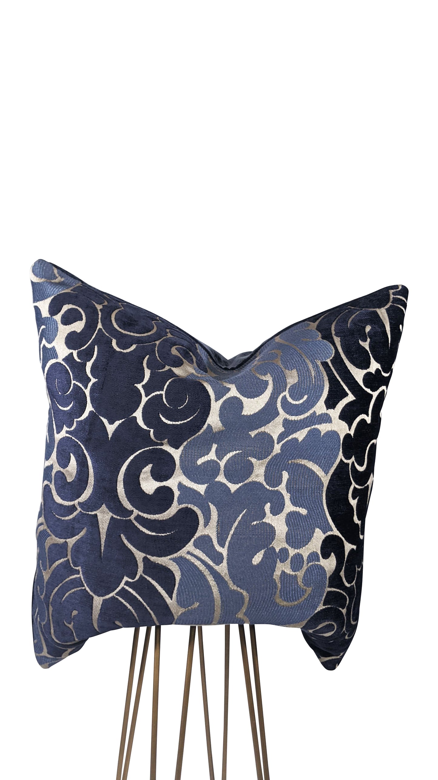 Navy Blue Swirls Pillow