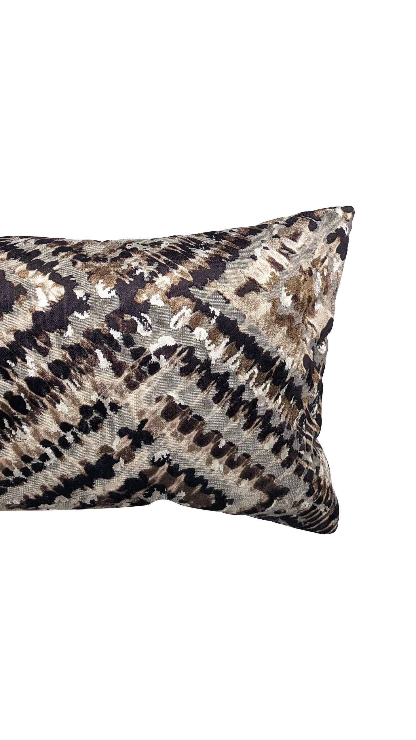 Cut Velvet Animal Print Pillow