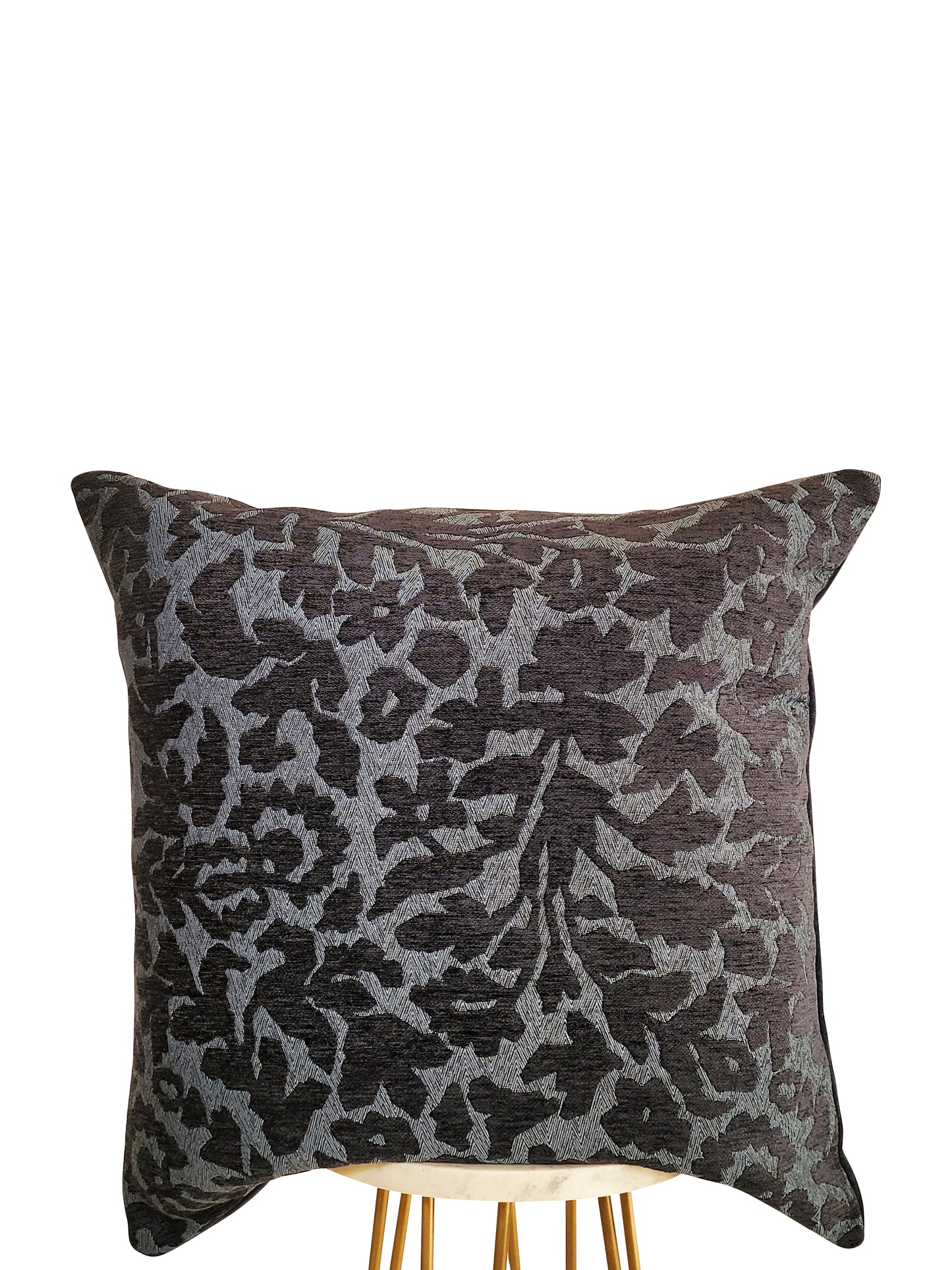 Dark Navy Floral Pillow