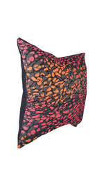 Fuchsia and Orange Abstract Pillow