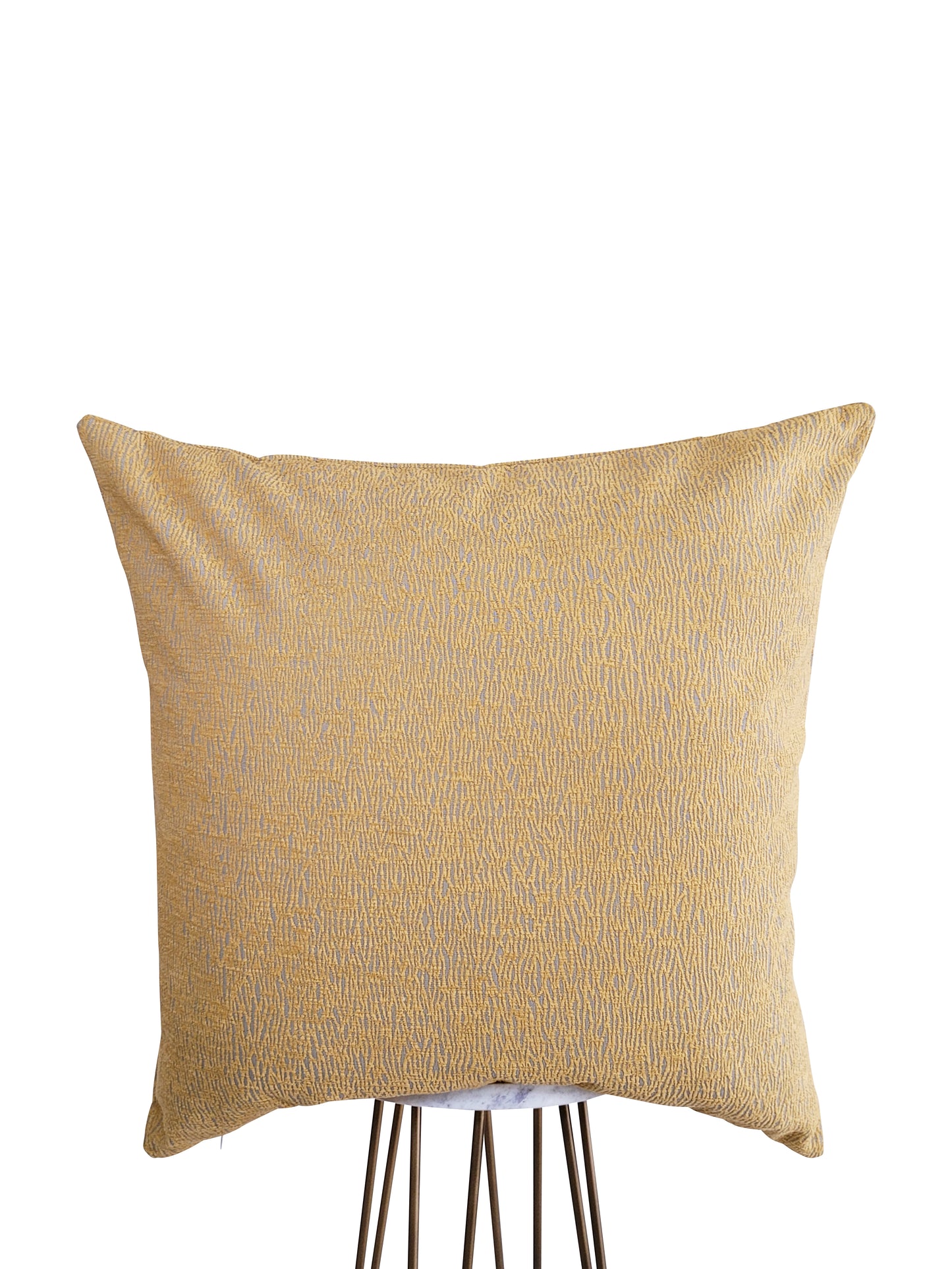 Yellow and Tan Lined Pillow