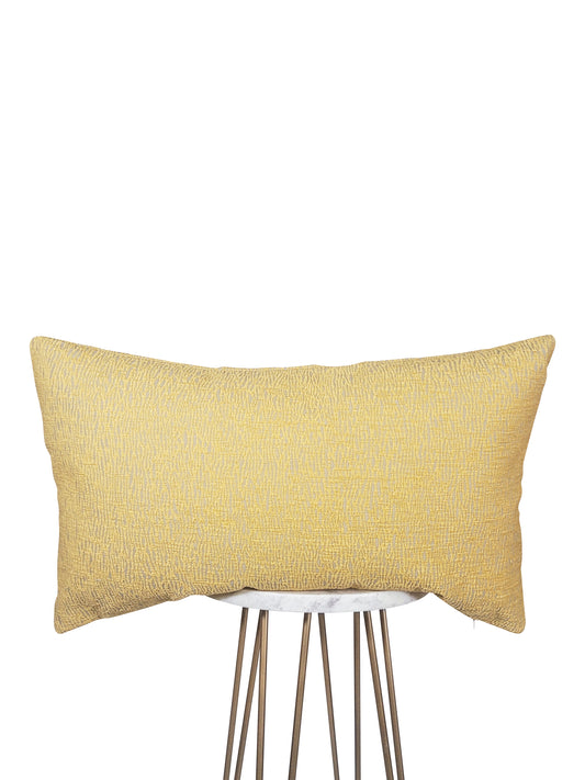 Yellow and Tan Lined Pillow