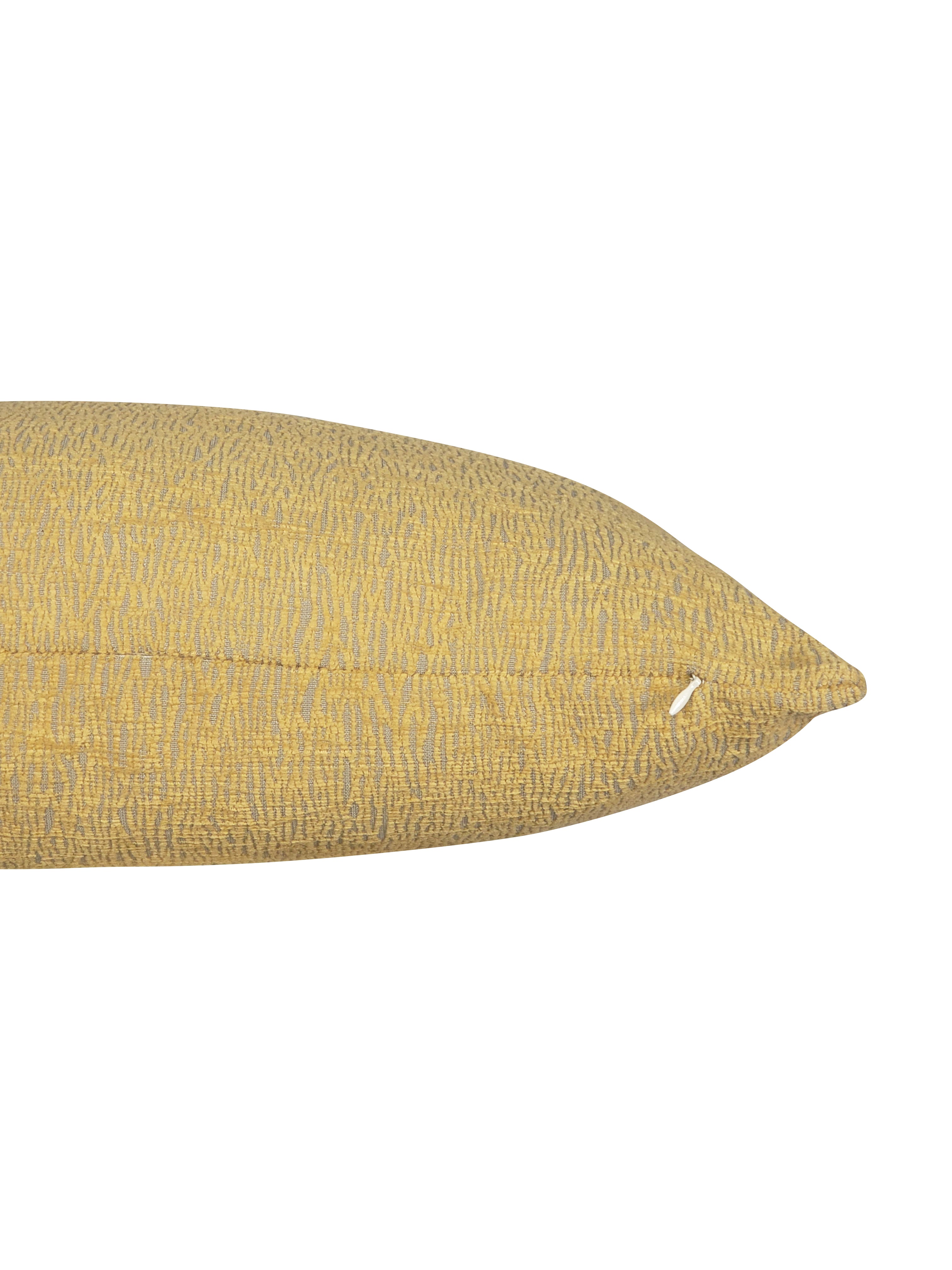 Yellow and Tan Lined Pillow