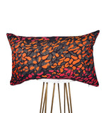 Fuchsia and Orange Abstract Pillow